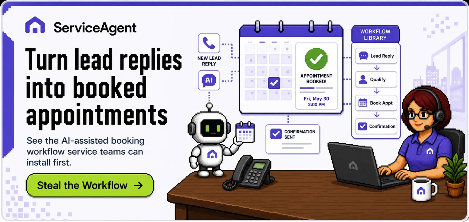 Turn lead replies into booked appointments - Steal the Workflow
