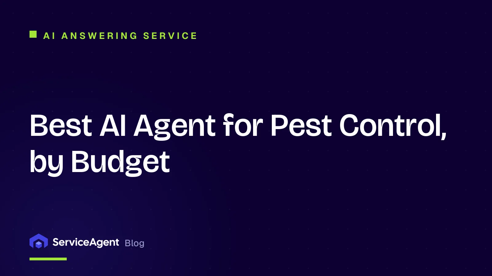 Best AI Agent for Pest Control, by Budget