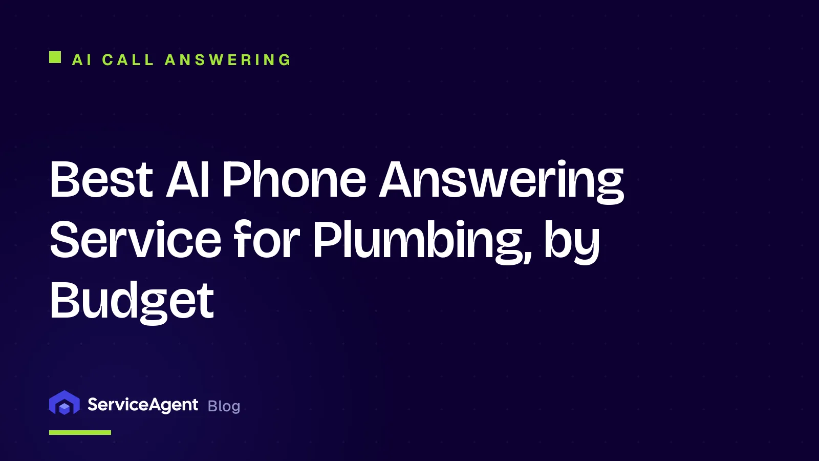 Best AI Phone Answering Service for Plumbing, by Budget