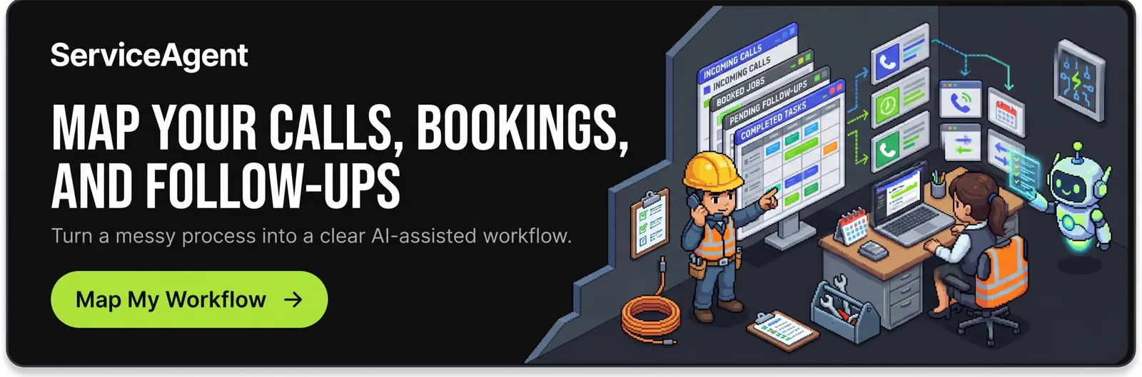 Map your calls, bookings, and follow-ups - Map My Workflow