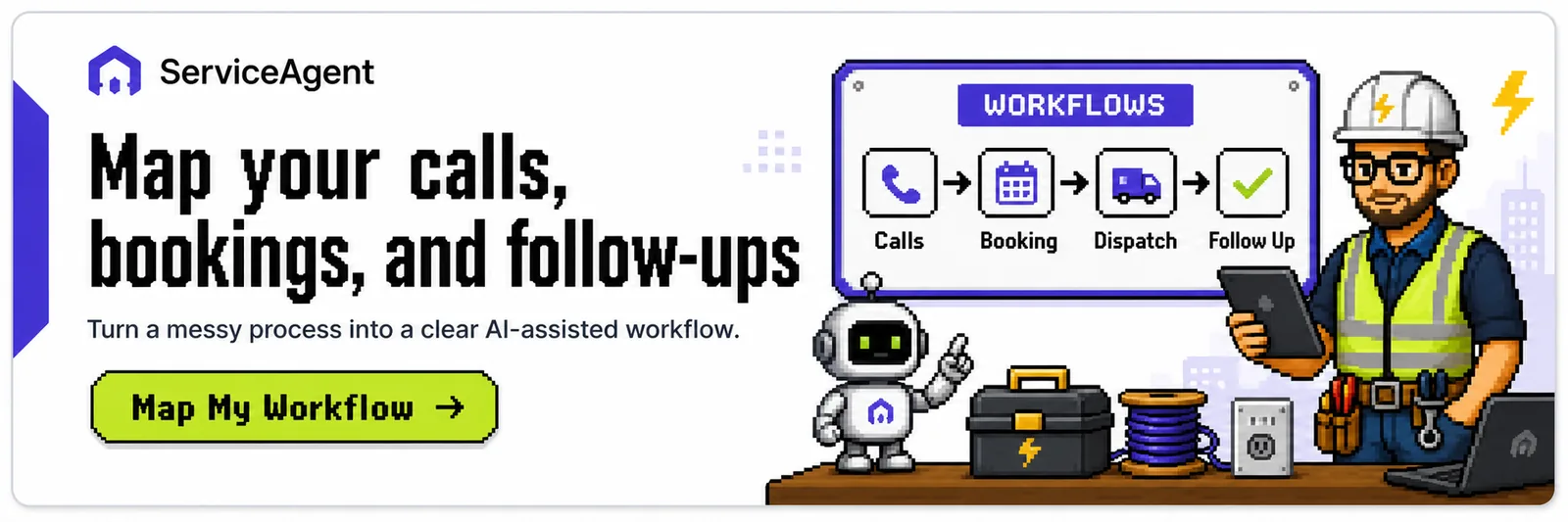 Map your calls, bookings, and follow-ups - Map My Workflow