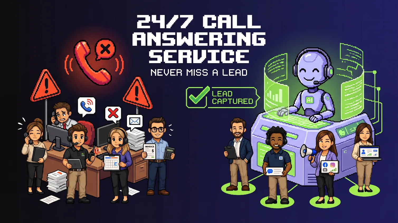 24/7 Call Answering Service: Never Miss a Lead