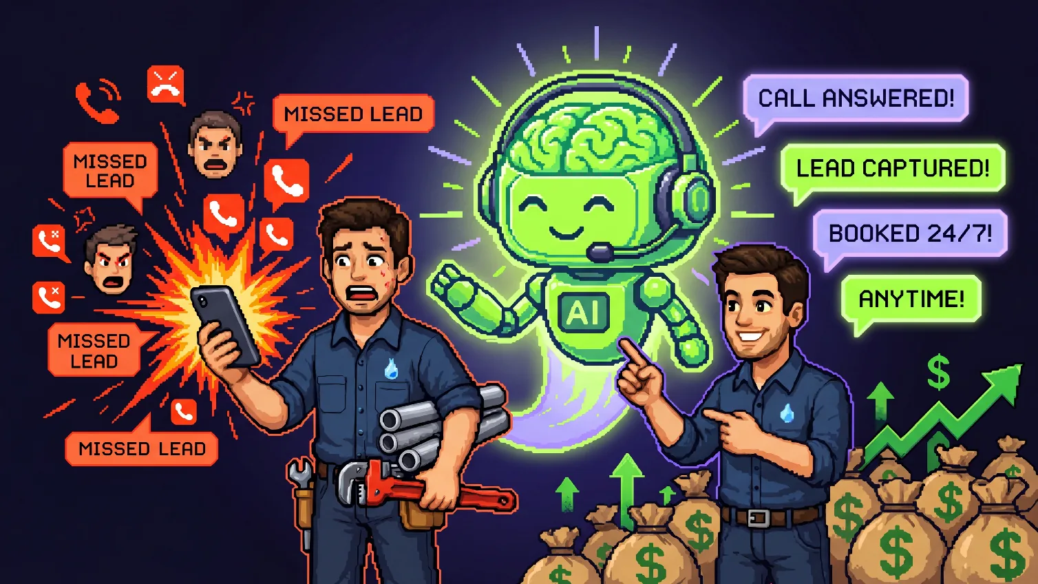 24/7 AI Call Answering for Plumbers – Capture Every Lead, Anytime