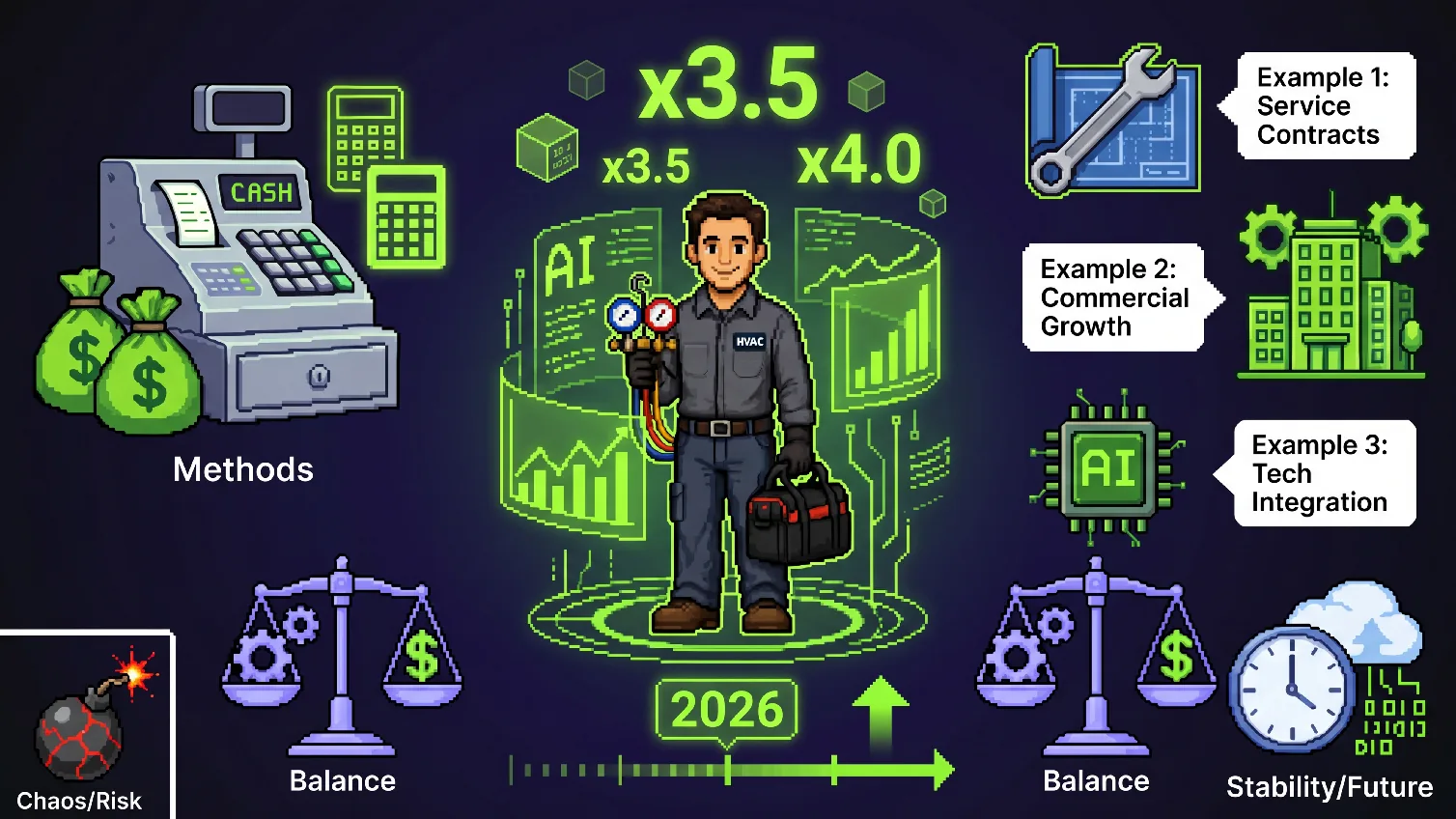 How to Value an HVAC Business in 2026 (Methods, Multiples, Examples)