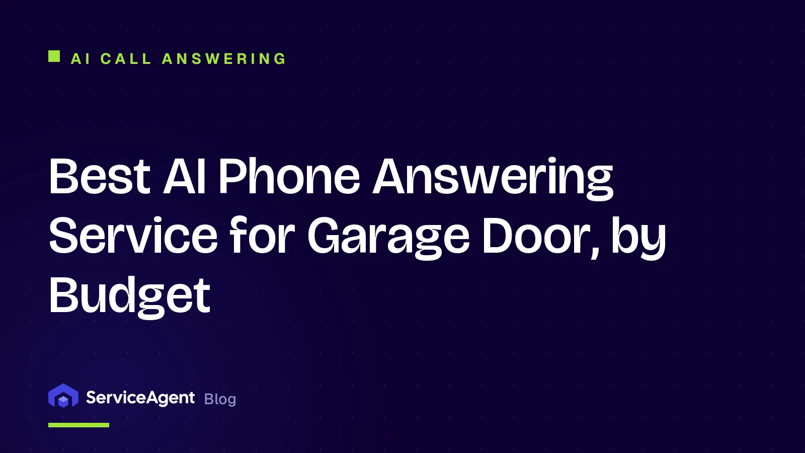 Best AI Phone Answering Service for Garage Door, by Budget