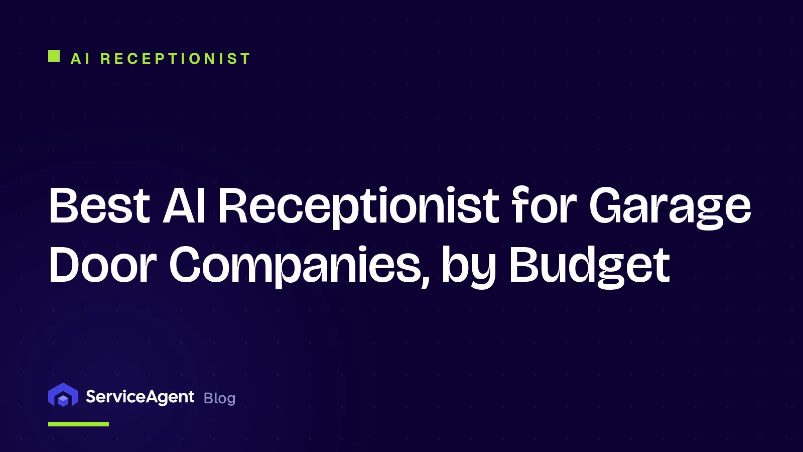 Best AI Receptionist for Garage Door Companies, by Budget