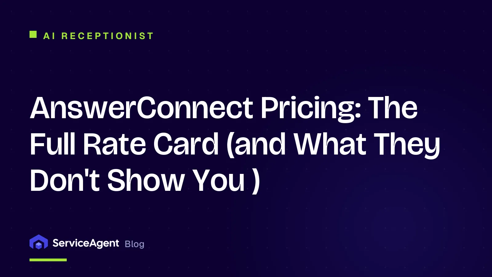 AnswerConnect Pricing: The Full Rate Card (and What They Don't Show You )