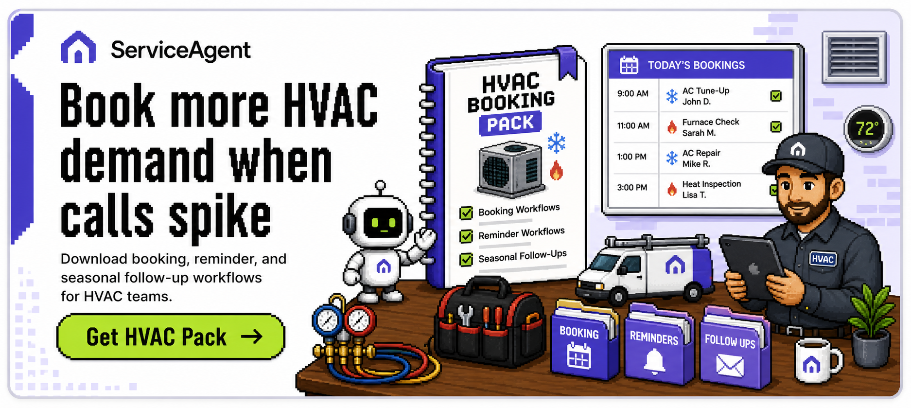 Book more HVAC demand when calls spike - Get HVAC Pack