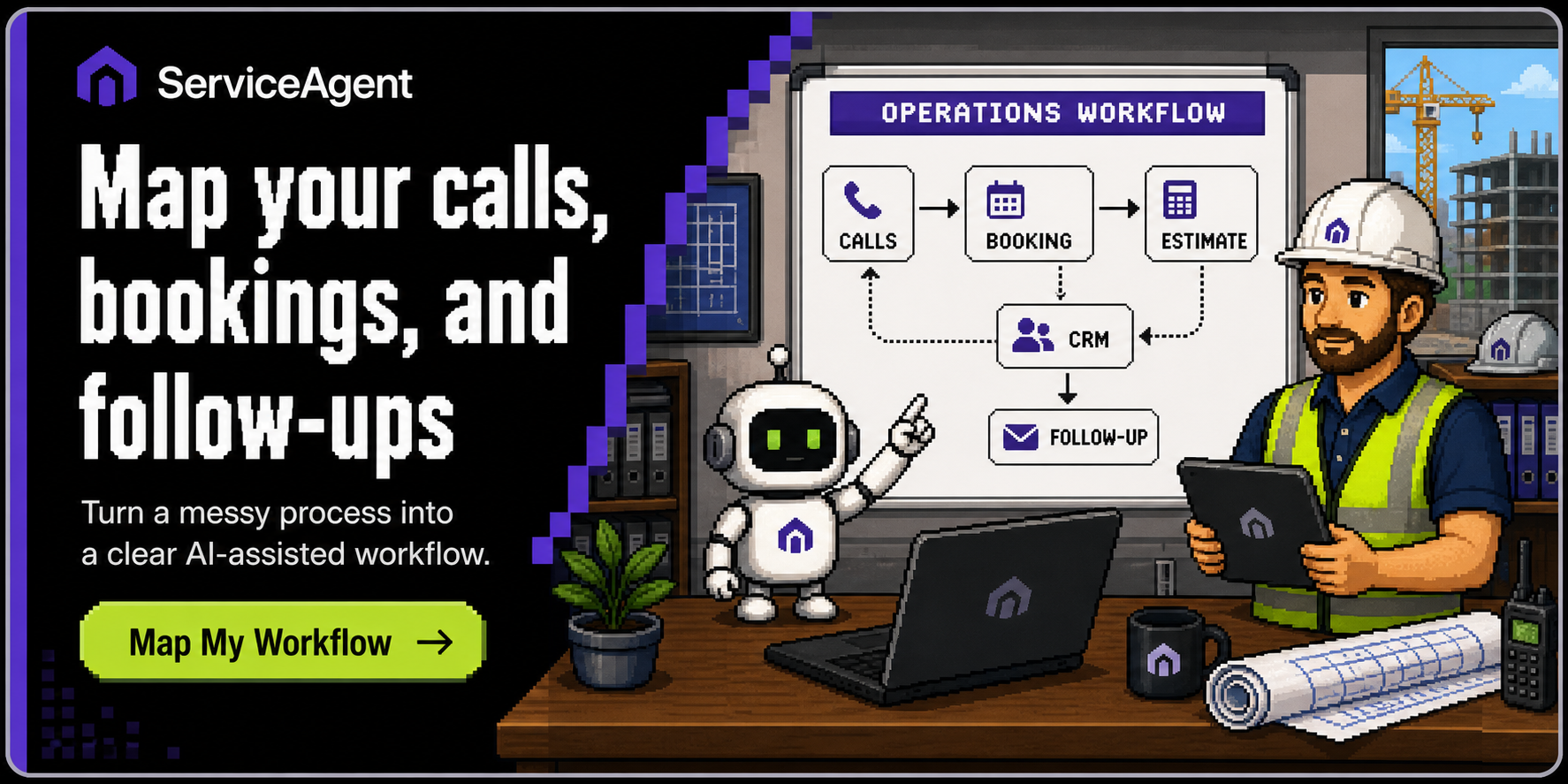 Map your calls, bookings, and follow-ups - Map My Workflow